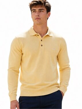 Yellow Long Sleeve Polo Shirt